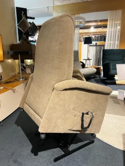 himolla Relaxsessel|Sessel Mainz Stoff Nuvano Schlamm Beige Grau Gestell Motorisch Mit Aufstehhilfe