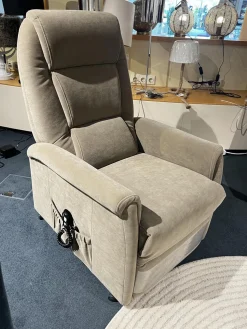 himolla Relaxsessel|Sessel Mainz Stoff Nuvano Schlamm Beige Grau Gestell Motorisch Mit Aufstehhilfe
