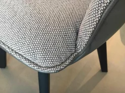Freifrau Relaxsessel|Sessel Marla Armchair High Stoff Grau Lederrücken