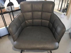 Freifrau Relaxsessel|Sessel Marla Easy Chair Nappaleder Grau Harfengestell Pulverbeschichtet