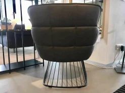 Freifrau Relaxsessel|Sessel Marla Easy Chair Nappaleder Grau Harfengestell Pulverbeschichtet