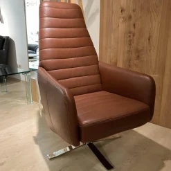 Werther Relaxsessel|Sessel Max Leder L7035D Braun mit Kippfunktion