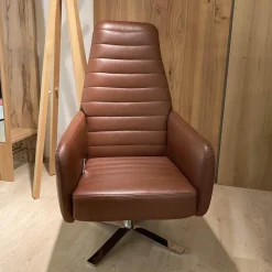 Werther Relaxsessel|Sessel Max Leder L7035D Braun mit Kippfunktion