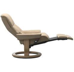 Stressless Relaxsessel|Sessel Mayfair L Leder Paloma Beige Gestell Classic Power LegBack mit Akku