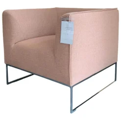 COR Relaxsessel|Sessel Mell Stoff 9121 Flamingo Rosa Gestell Metall Verchromt