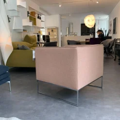 COR Relaxsessel|Sessel Mell Stoff 9121 Flamingo Rosa Gestell Metall Verchromt