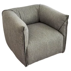 MDF Italia Loungesessel|Sessel Mia Bezugsstoff Dune Grau Basis Drehbar Mit Rückholmechanismus