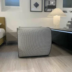 MDF Italia Relaxsessel|Sessel Mia Stoff Hahnentritt Schwarz-Weiß-Grau