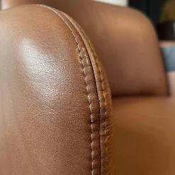 Wittmann Relaxsessel|Sessel Miles Lounge Leder Nappa Guande Chestnut Gestell Pulverbeschichtet Schwarz