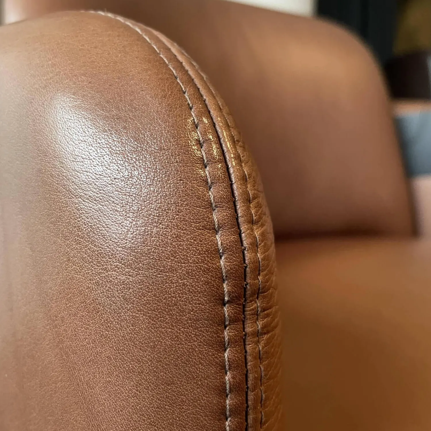 Wittmann Relaxsessel|Sessel Miles Lounge Leder Nappa Guande Chestnut Gestell Pulverbeschichtet Schwarz