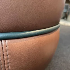 Wittmann Relaxsessel|Sessel Miles Lounge Leder Nappa Guande Chestnut Gestell Pulverbeschichtet Schwarz