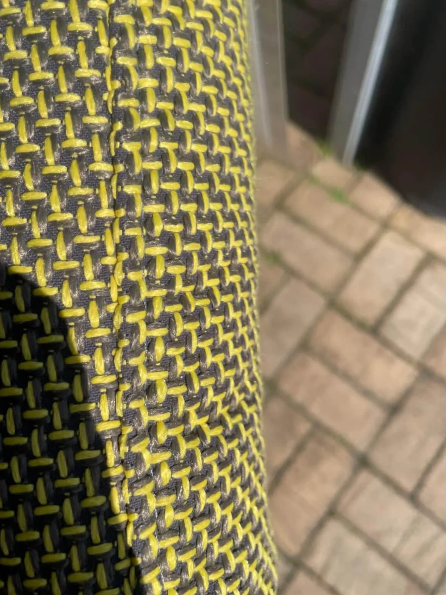 Berg Furniture Relaxsessel|Sessel Mit Hocker Nasa Stoff Grün Gemustert Arm Und Rückenlehne Dunkelgraues Leder