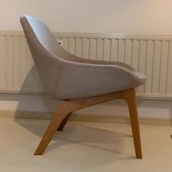 Zeitraum Relaxsessel|Sessel Morph Lounge Eiche Geölt Bezug Leder Jepard 1377 Schlammgrau Stoff Canvas 244