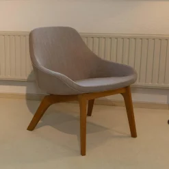 Zeitraum Relaxsessel|Sessel Morph Lounge Eiche Geölt Bezug Leder Jepard 1377 Schlammgrau Stoff Canvas 244