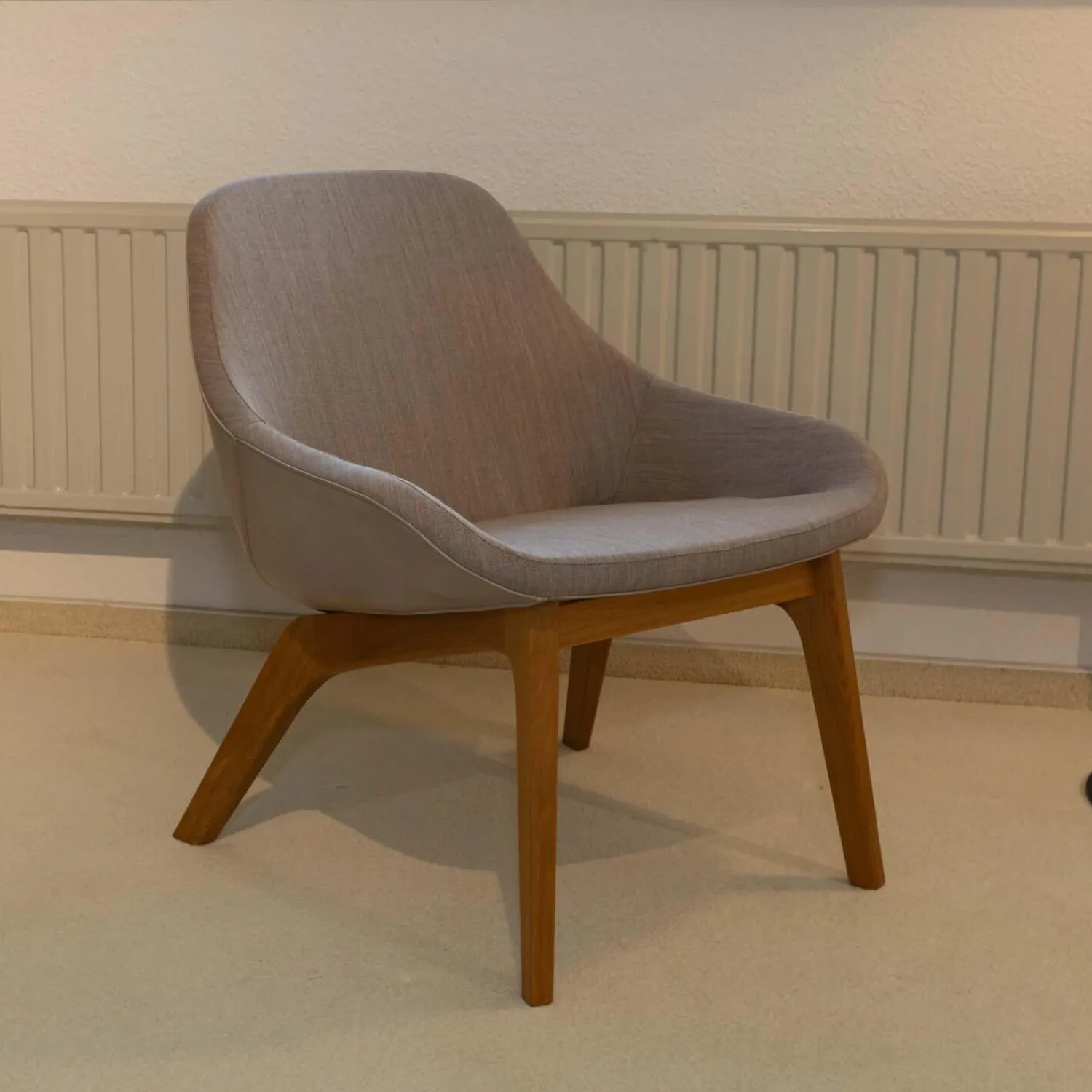 Zeitraum Relaxsessel|Sessel Morph Lounge Eiche Geölt Bezug Leder Jepard 1377 Schlammgrau Stoff Canvas 244