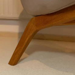 Zeitraum Relaxsessel|Sessel Morph Lounge Eiche Geölt Bezug Leder Jepard 1377 Schlammgrau Stoff Canvas 244