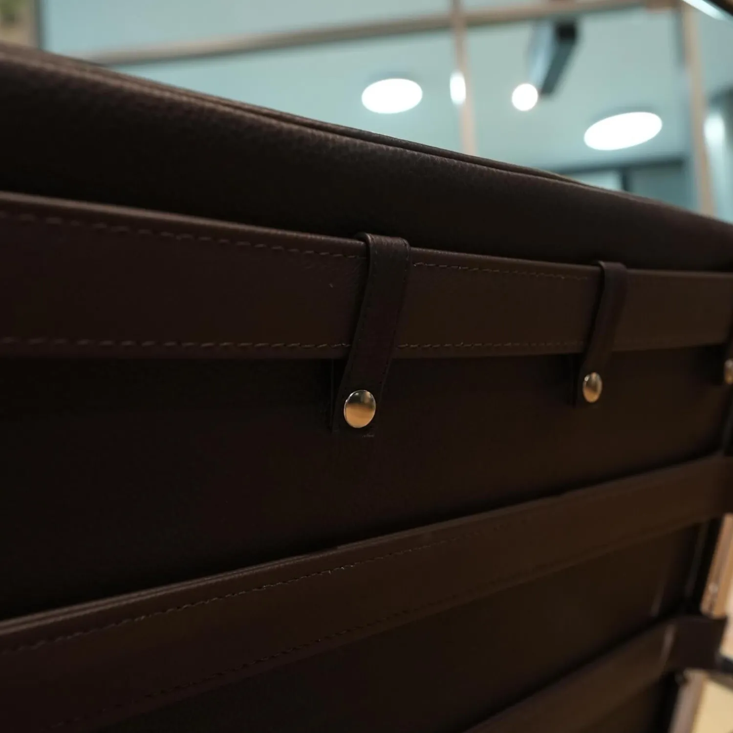 Knoll International Loungesessel|Sessel MR Bauhaus Leder X Bellagio Dark Brown Braun Gestell Chrom Poliert