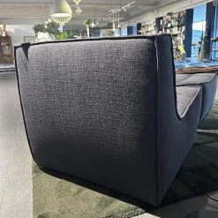 Ethnicraft Relaxsessel|Sessel N701 Bezug Stoff Moss Eco Graphite Grau Rahmen Hoz Inklusive Hocker