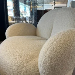 Freifrau Relaxsessel|Sessel Nana Love Seat Stoff Nimbus 006 Bebris Beige Füße Kunststoff Inklusive Hocker