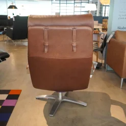 Berg Furniture Relaxsessel|Sessel Nasa Leder Rustical Braun Gestell Edelstahl