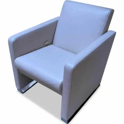 Jori Relaxsessel|Sessel Navy JR 4080 Mobil Leder Celia Pearl Kufe Chrom