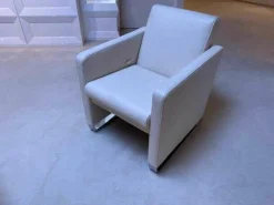 Jori Relaxsessel|Sessel Navy JR 4080 Mobil Leder Celia Pearl Kufe Chrom