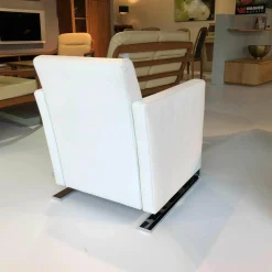 Jori Relaxsessel|Sessel Navy JT-4080 - AC63BA Leder Fuerte Weiß