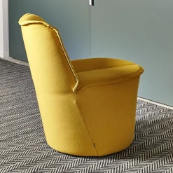 COR Loungesessel|Sessel Nenou Hoch Bezug Stoff 7204 Curry