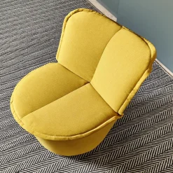 COR Loungesessel|Sessel Nenou Hoch Bezug Stoff 7204 Curry