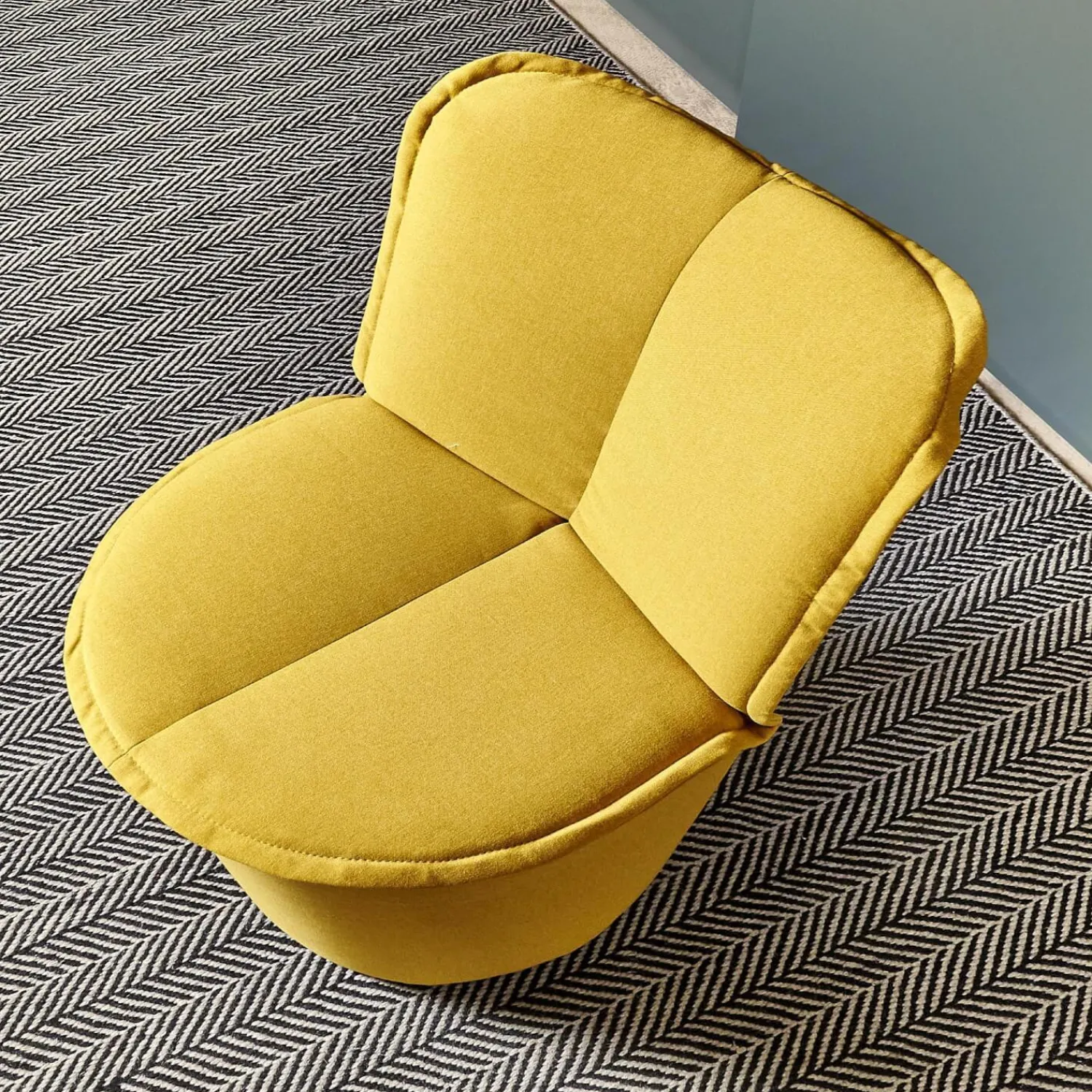 COR Loungesessel|Sessel Nenou Hoch Bezug Stoff 7204 Curry