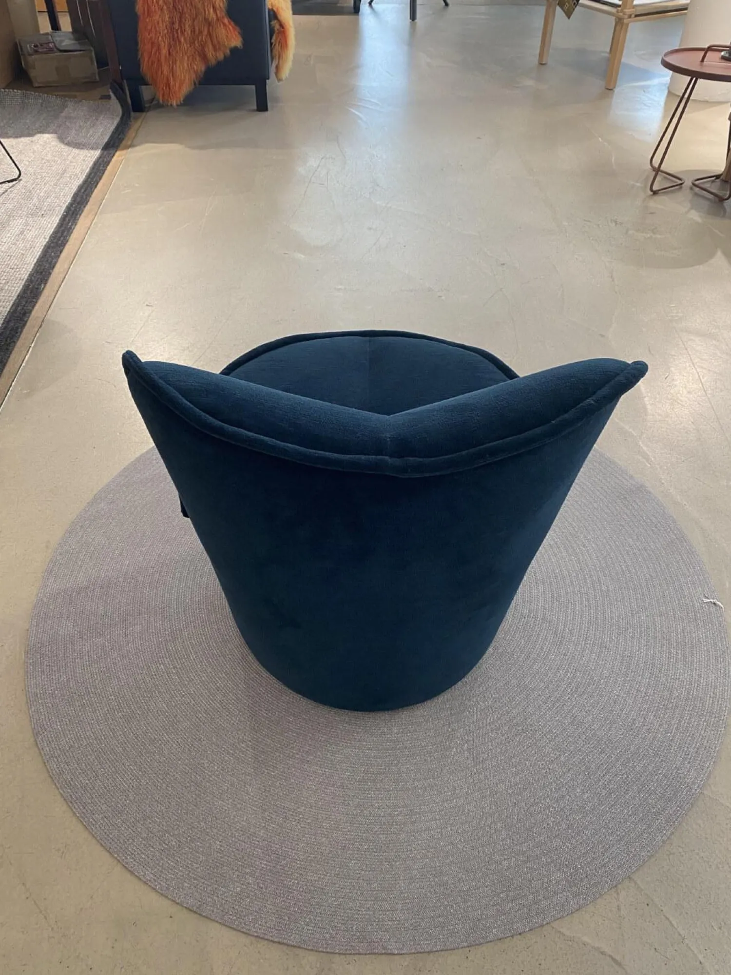 COR Loungemöbel|Loungesessel|Sessel Nenou Stoff 8170 Ozean Dunkelblau Inklusive Hocker