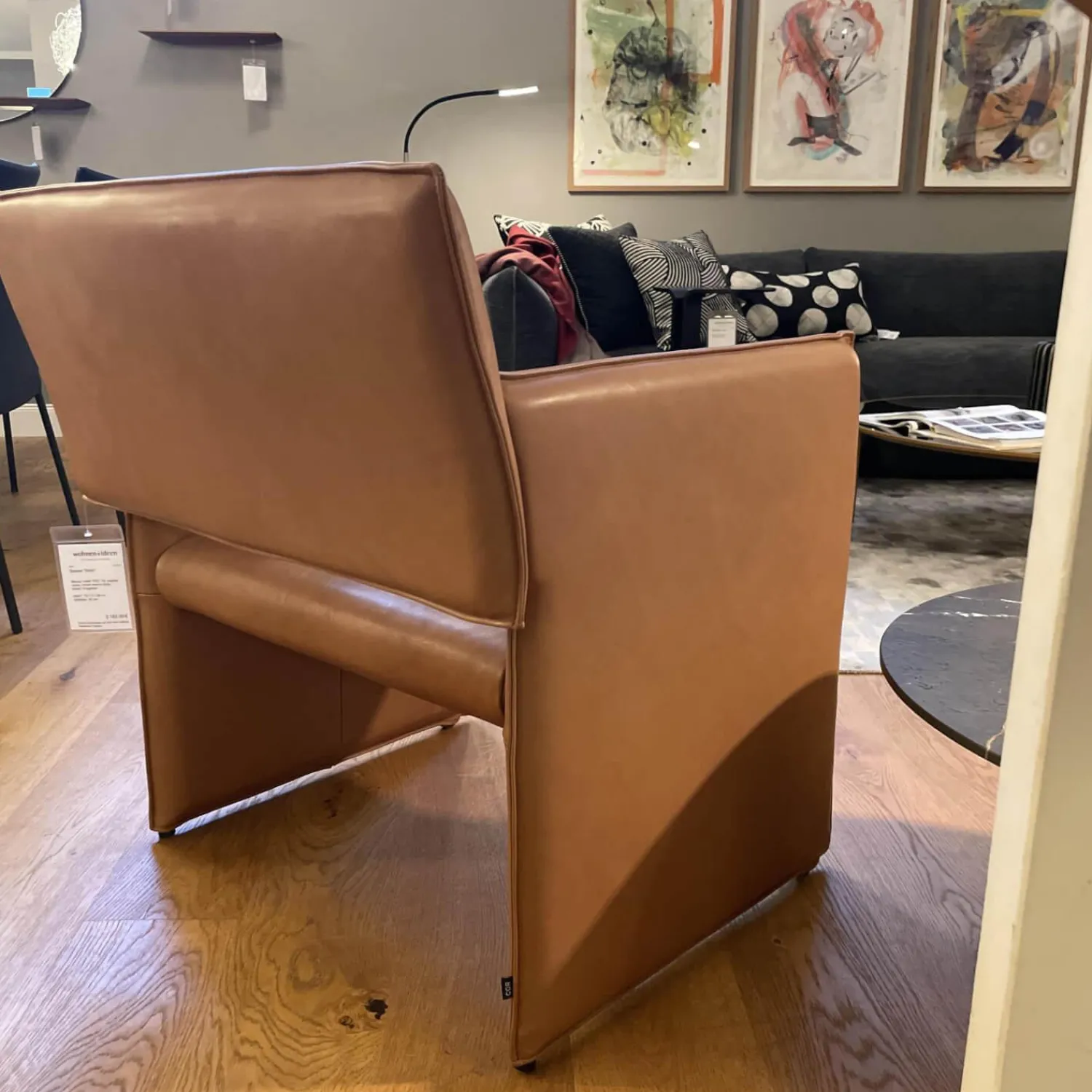 COR Relaxsessel|Sessel Noto Leder 922 Cognac Mit Rollen Und Filzgleitern