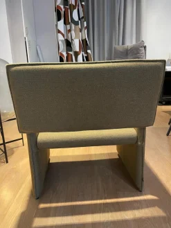 COR Loungesessel|Sessel Noto Stoff 8306 Bronze Braun Füße Wangen Vorne Mit Weiche Rollen