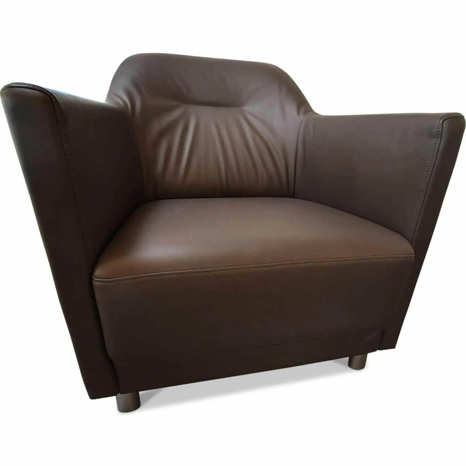 Rolf Benz Relaxsessel|Sessel Onda Leder 36.629 Dunkel Graubraun Füße Aluminium Matt