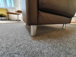 Rolf Benz Relaxsessel|Sessel Onda Leder 36.629 Dunkel Graubraun Füße Aluminium Matt