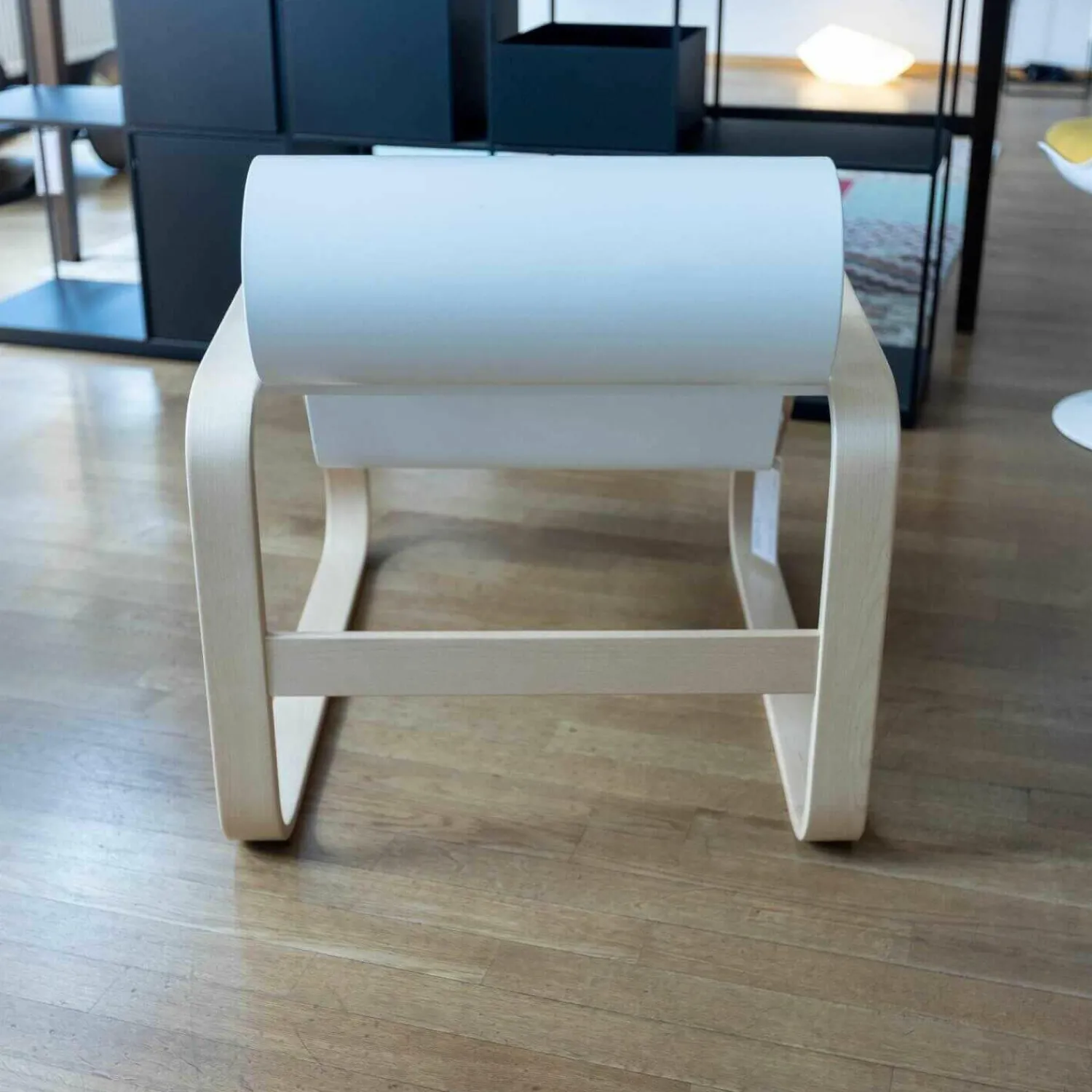 Artek Relaxsessel|Sessel Paimio Sitz Birke Formschichtholz Weiß Lackiert Armlehnen Birke Natur Lackiert