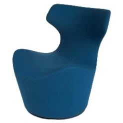 B&B Italia Relaxsessel|Sessel Piccolo Papilio Drehbar Bezugstoff Blau Untergestell Grau Metallisiert Lackiert