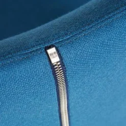 B&B Italia Relaxsessel|Sessel Piccolo Papilio Drehbar Bezugstoff Blau Untergestell Grau Metallisiert Lackiert