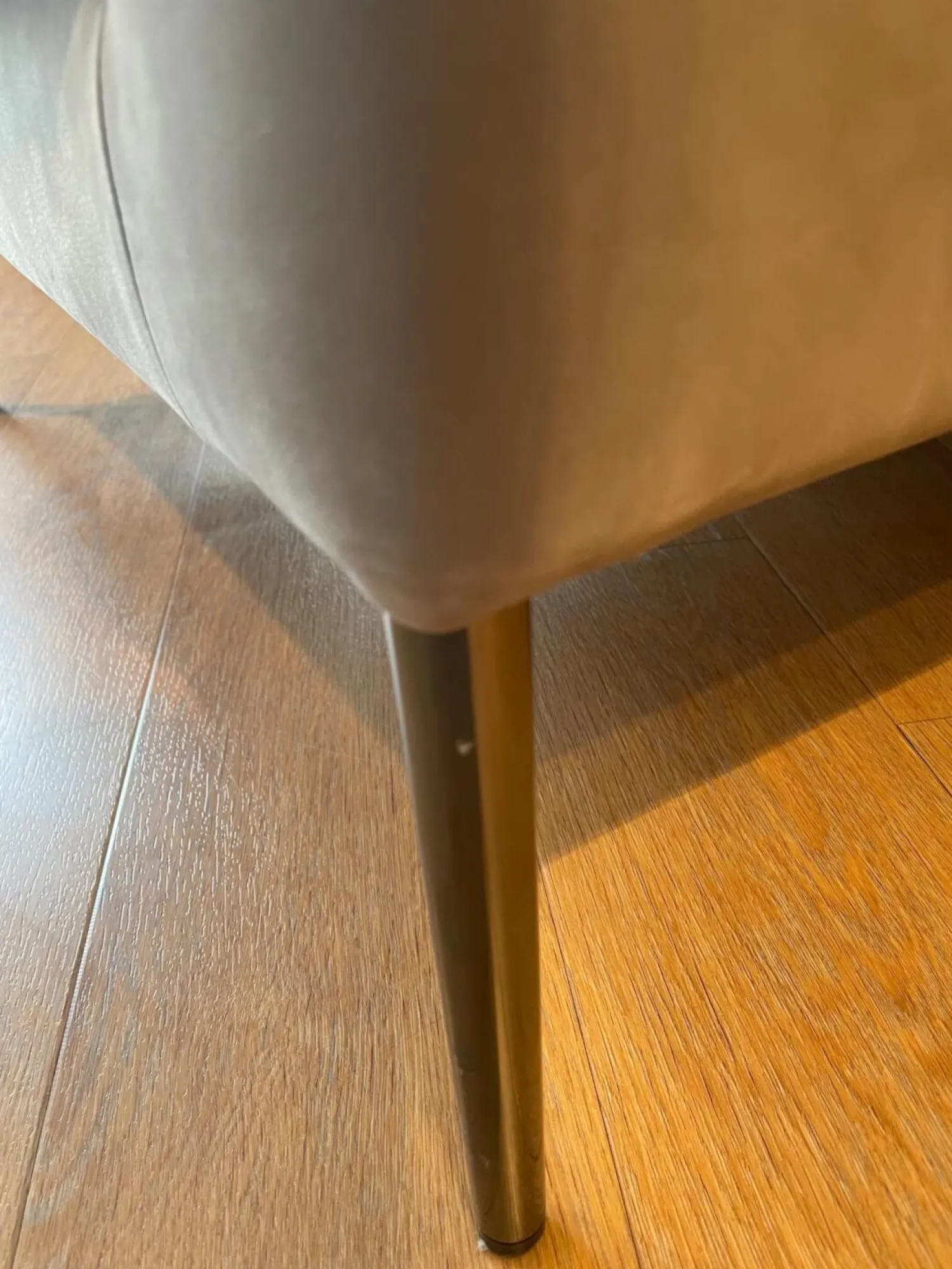 COR Loungesessel|Sessel Pilotis Nubukleder Grigio 684 Grau Füße Metall Chrom Filzgleiter Schwarz