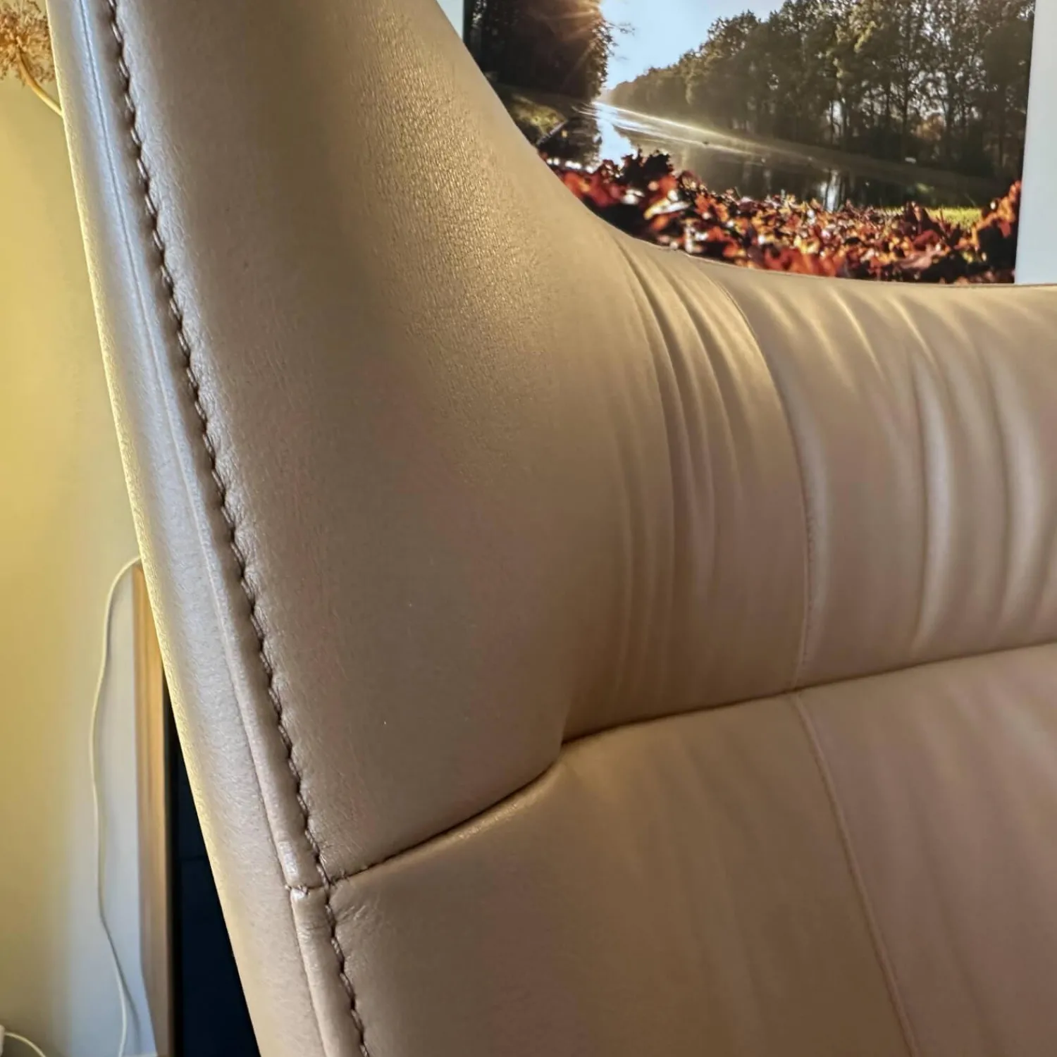 FSM Loungesessel|Sessel PLI Leder T35 Cuoio Braun Drehteller Schwarz Matt Mit Beinauflage Leder T49 Espresso Dunkelbraun