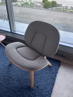 Weibelweibel Einzelstühle|Sessel Poi Stoff Hector Pepper Grau Holzgestell Eiche Natur