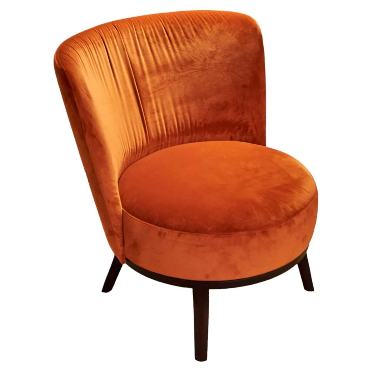 Bielefelder Werkstätten Couchtische|Sessel Polo Cocktail Stoff Amica A-161 Orange Untergestell Eiche Antik Mit Drehfunktion Und Rückholmechanik