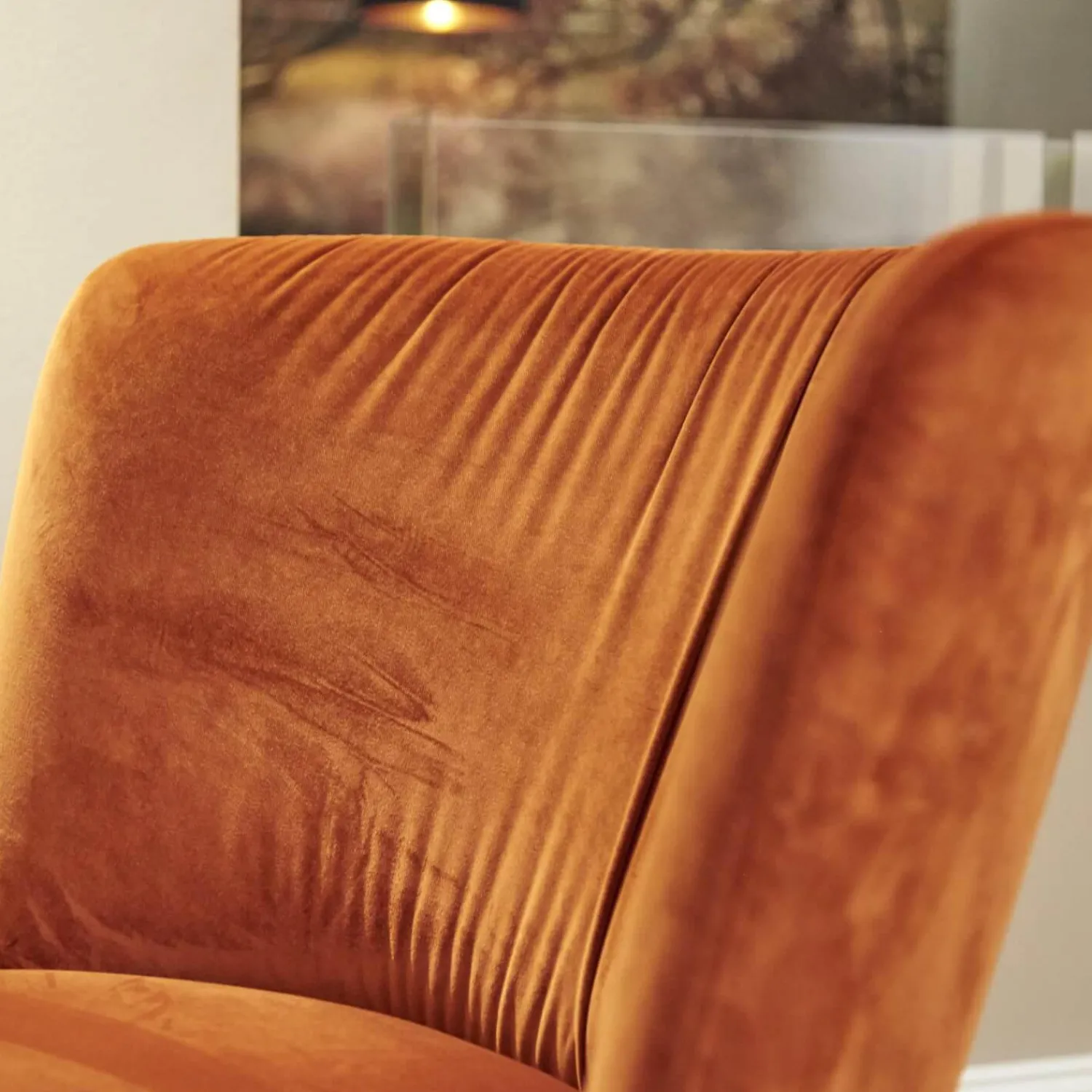 Bielefelder Werkstätten Couchtische|Sessel Polo Cocktail Stoff Amica A-161 Orange Untergestell Eiche Antik Mit Drehfunktion Und Rückholmechanik