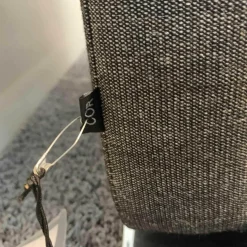 COR Relaxsessel|Sessel Quant 30145 Stoff Grau Kufe Chrom