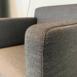 COR Relaxsessel|Sessel Quant 30145 Stoff Grau Kufe Chrom