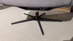 DFM Relaxsessel|Sessel Ravi Leder W10 Grau Fuß Schwarz Funktion Mechanisch