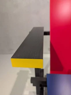 Cassina Loungesessel|Sessel Red and Blue Schichtholz Birke und Furnier Buche Mattglanz Blau Und Rot Gestell Buche Massiv Mattschwarz