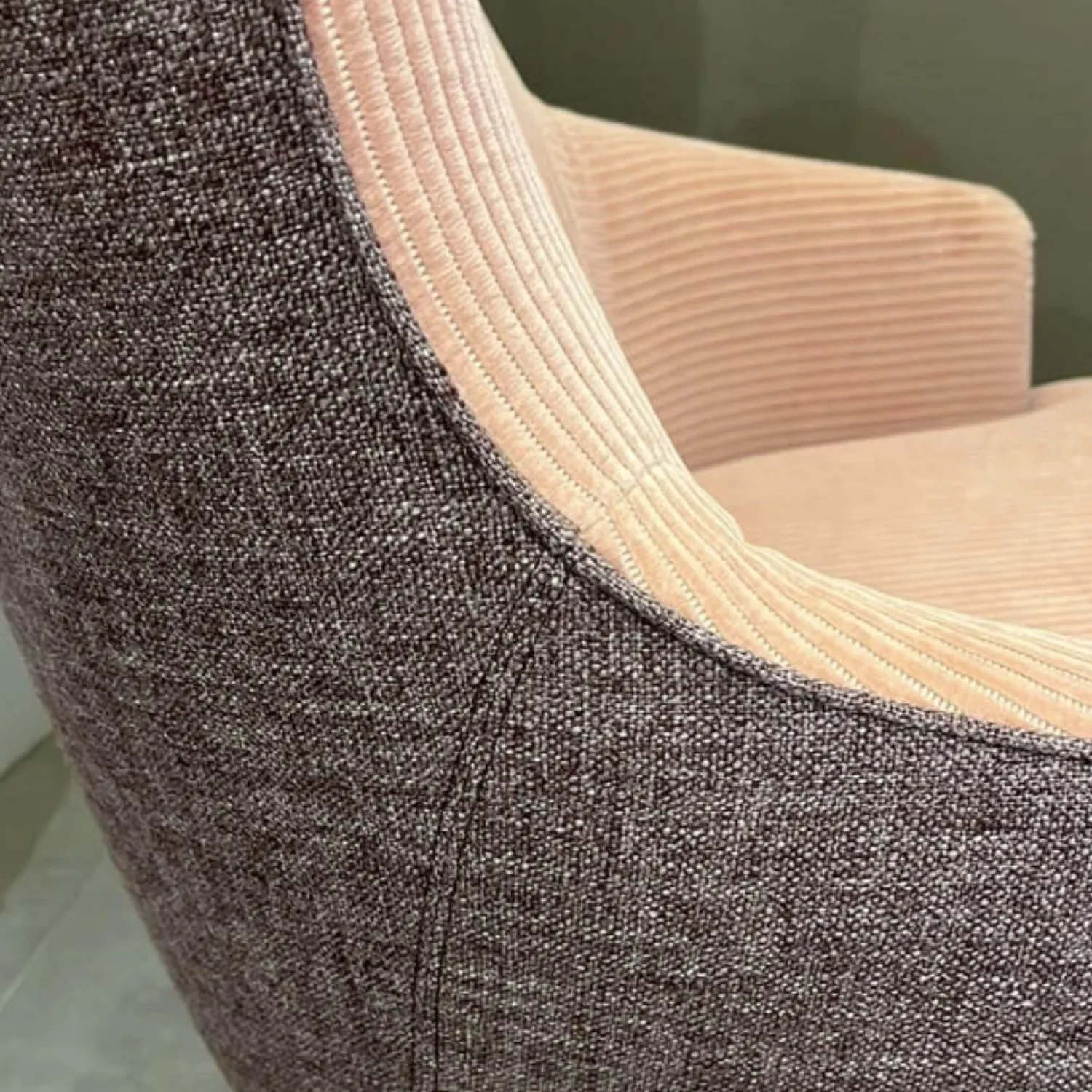 Walter Knoll Relaxsessel|Sessel Relaxchair 375 Stoff Kvadrat Phlox 0633 Rücken Stoff Gaia 7887 Amethyst Gestell Eiche Geflammt Geölt