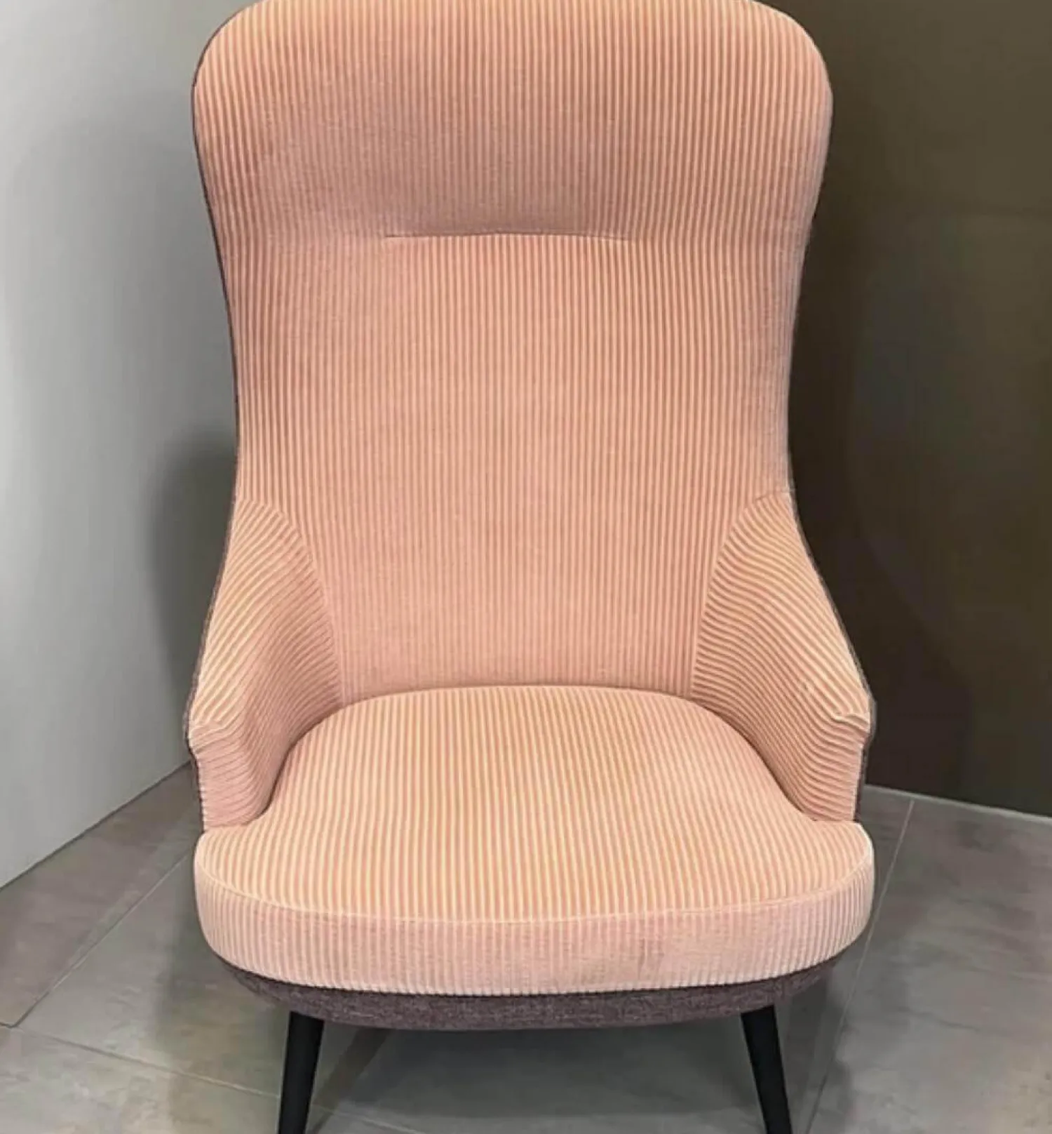 Walter Knoll Relaxsessel|Sessel Relaxchair 375 Stoff Kvadrat Phlox 0633 Rücken Stoff Gaia 7887 Amethyst Gestell Eiche Geflammt Geölt
