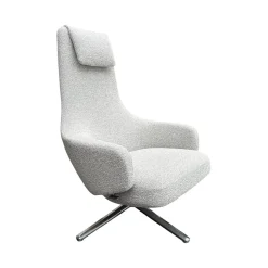 Vitra Relaxsessel|Sessel Repos 210 746 00 Stoff Nubia F100 Creme Sierragrau Grau Gestell Poliert